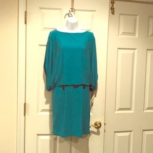 NWT teal stretchy dress